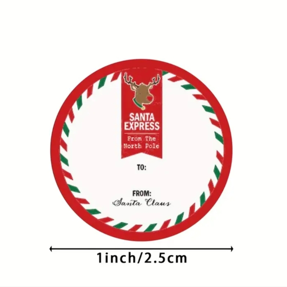 Holiday name tag stickers. Great for packages and presents. - Picture 5 of 7